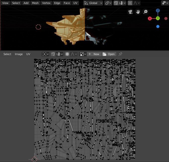 Spaceship ev2 Low-poly 3D model_2