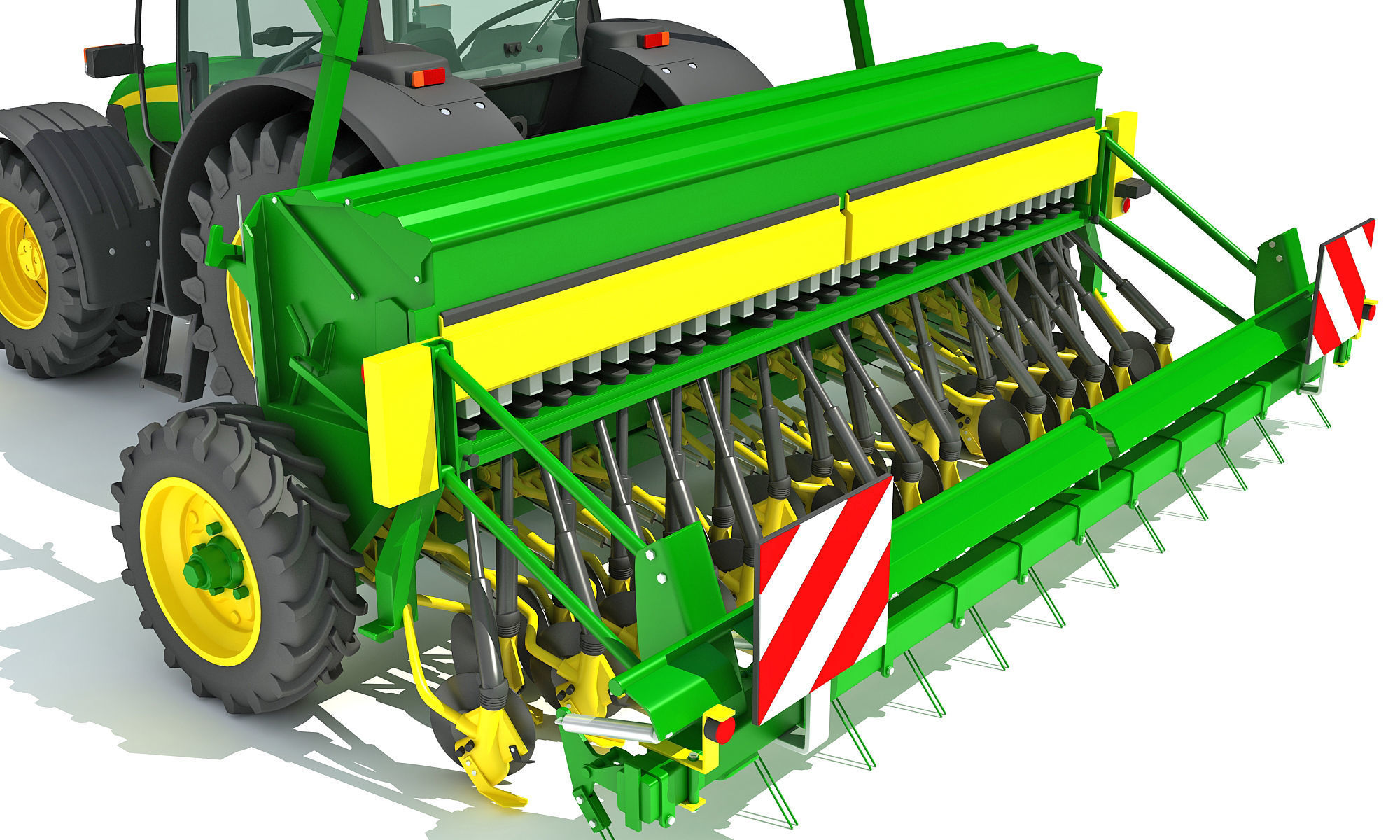 Tractor with Seed Drill 3D model_15