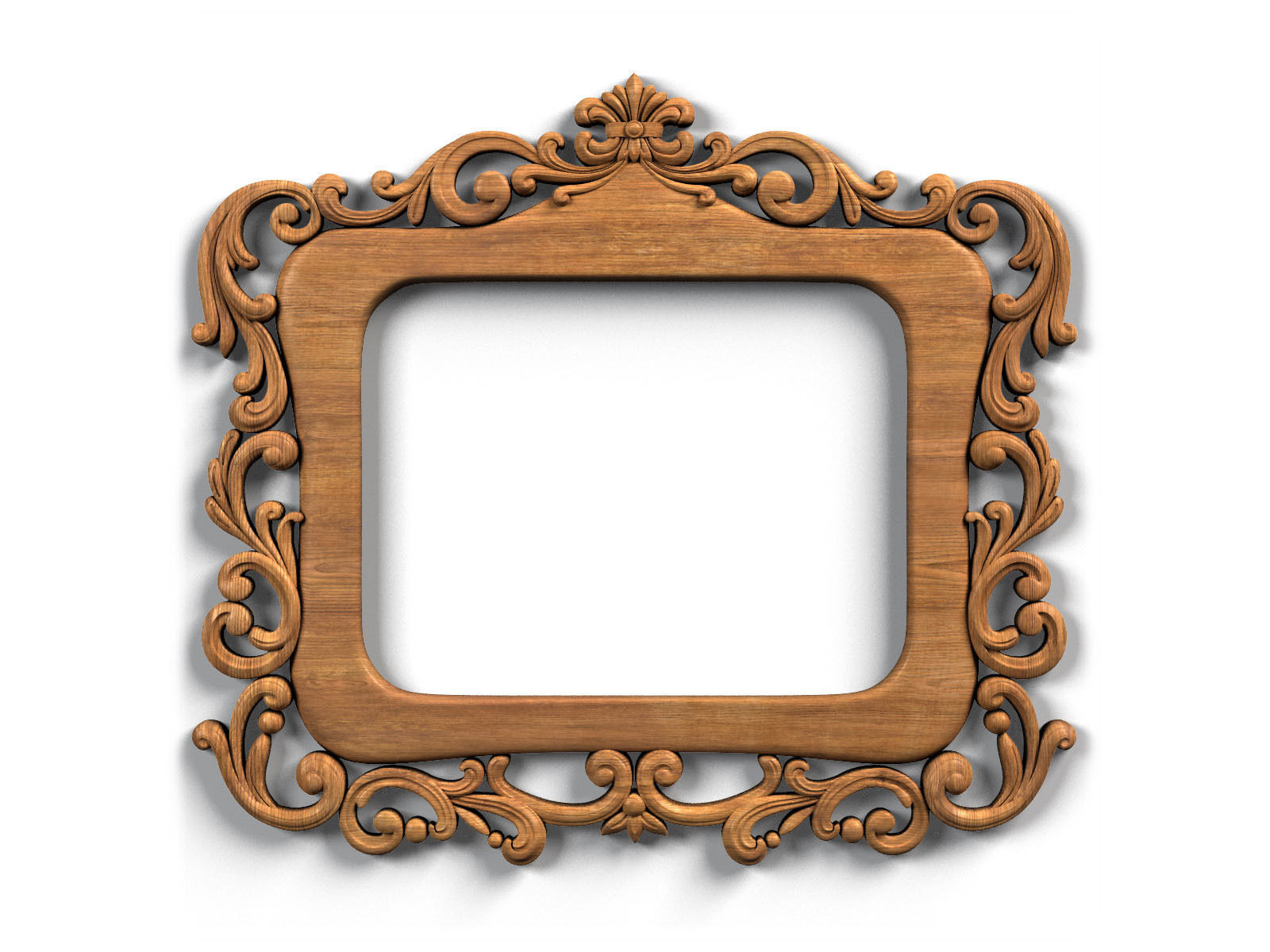 Frame0027 ornate wooden frame 3D model_2
