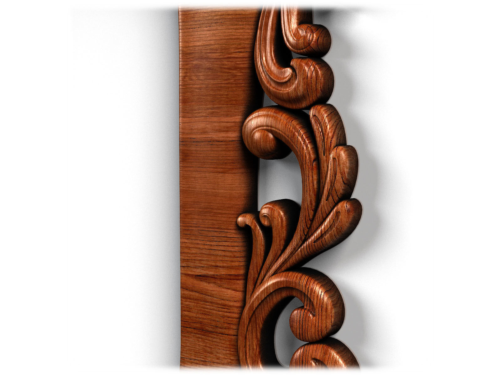 Frame0027 ornate wooden frame 3D model_9