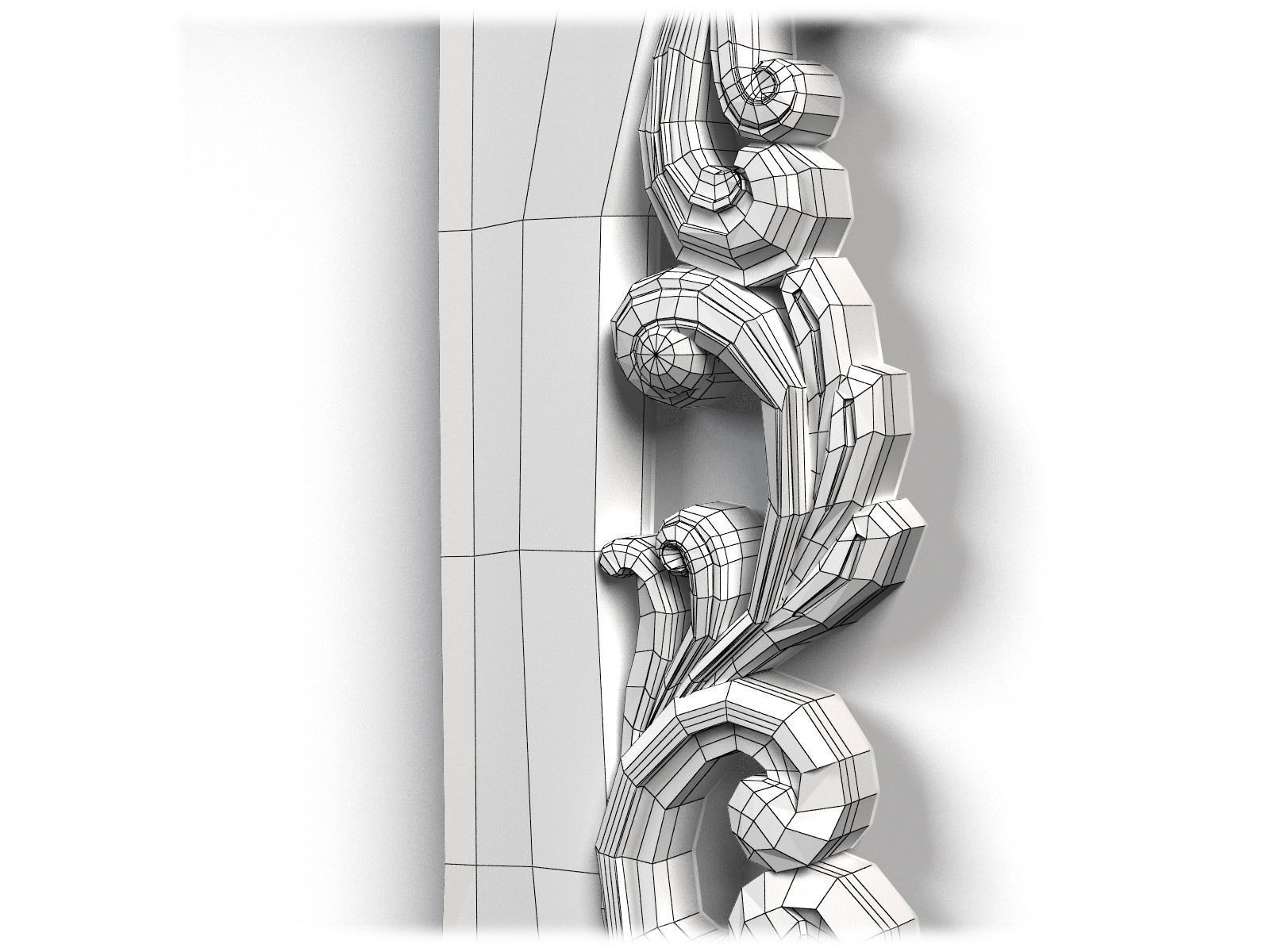 Frame0027 ornate wooden frame 3D model_11