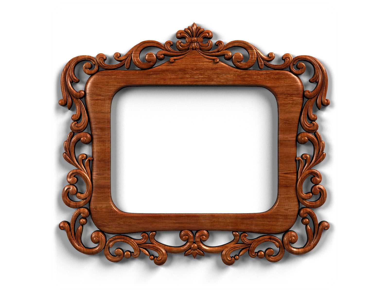 Frame0027 ornate wooden frame 3D model_1