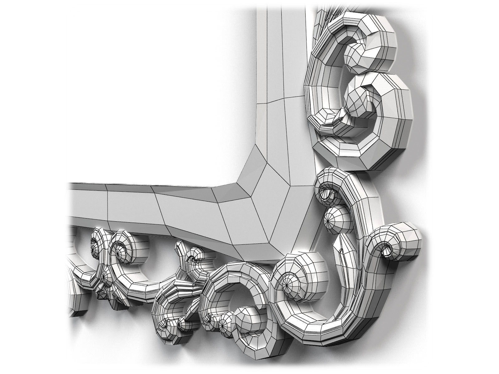 Frame0027 ornate wooden frame 3D model_14