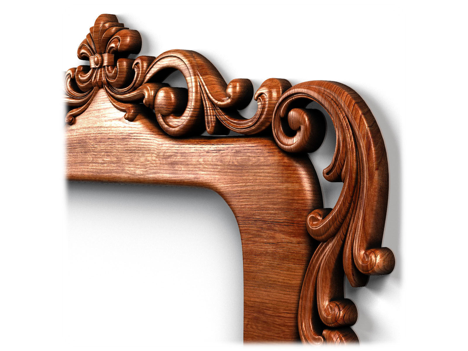 Frame0027 ornate wooden frame 3D model_6