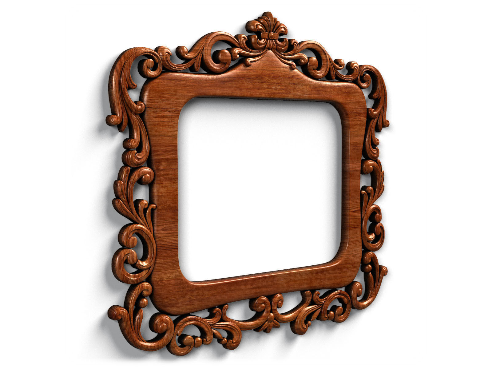 Frame0027 ornate wooden frame 3D model_4