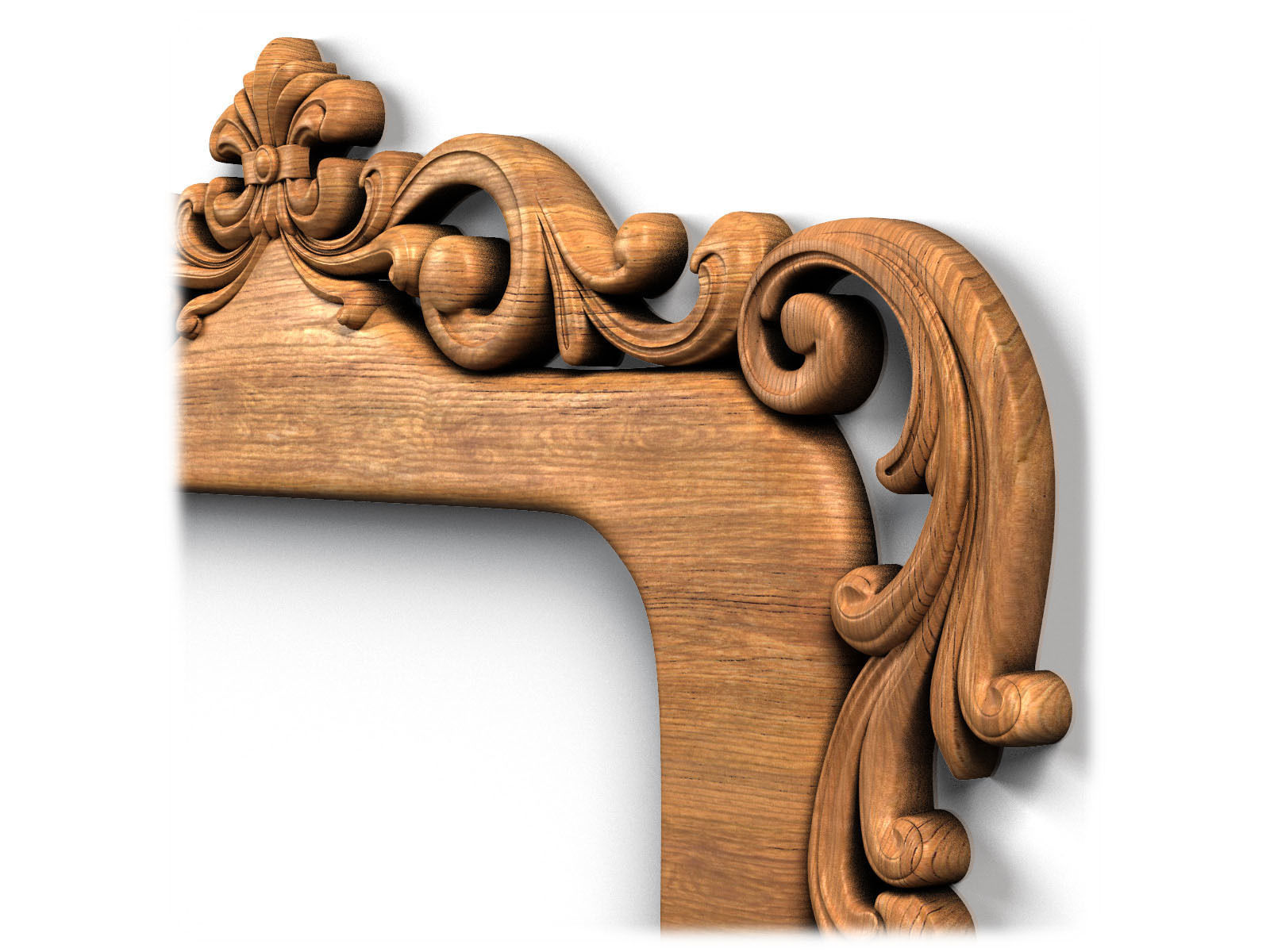 Frame0027 ornate wooden frame 3D model_7