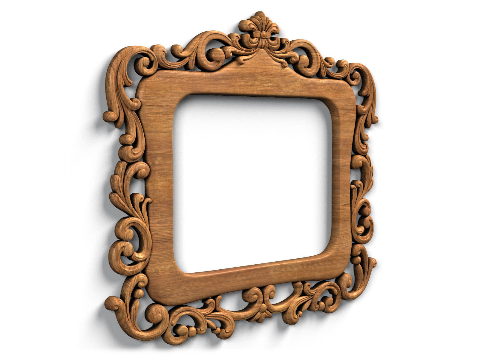 Frame0027 ornate wooden frame 3D model_5