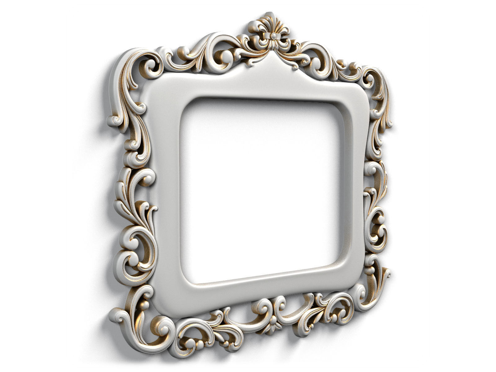 Frame0027 ornate wooden frame 3D model_3
