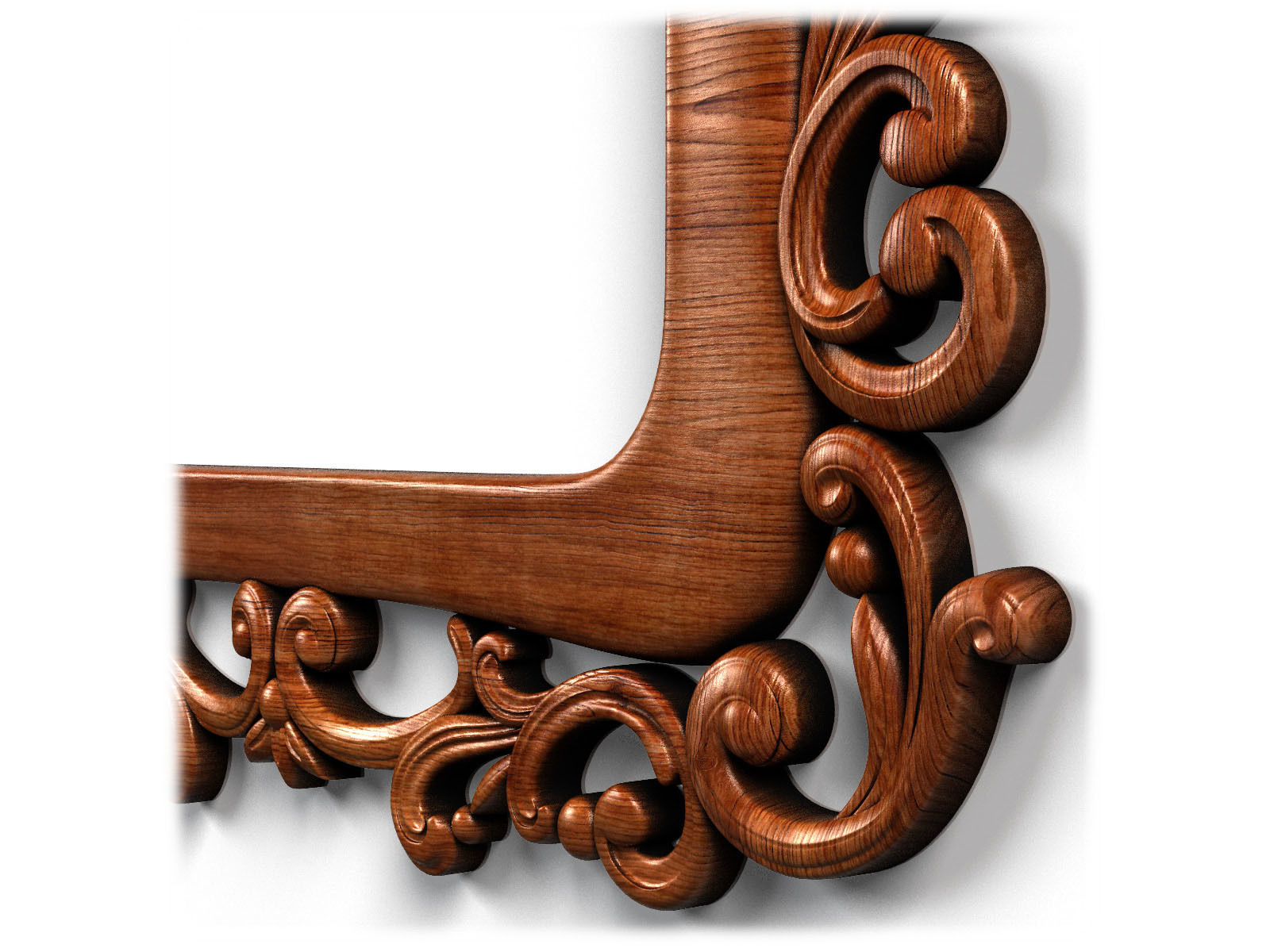 Frame0027 ornate wooden frame 3D model_12