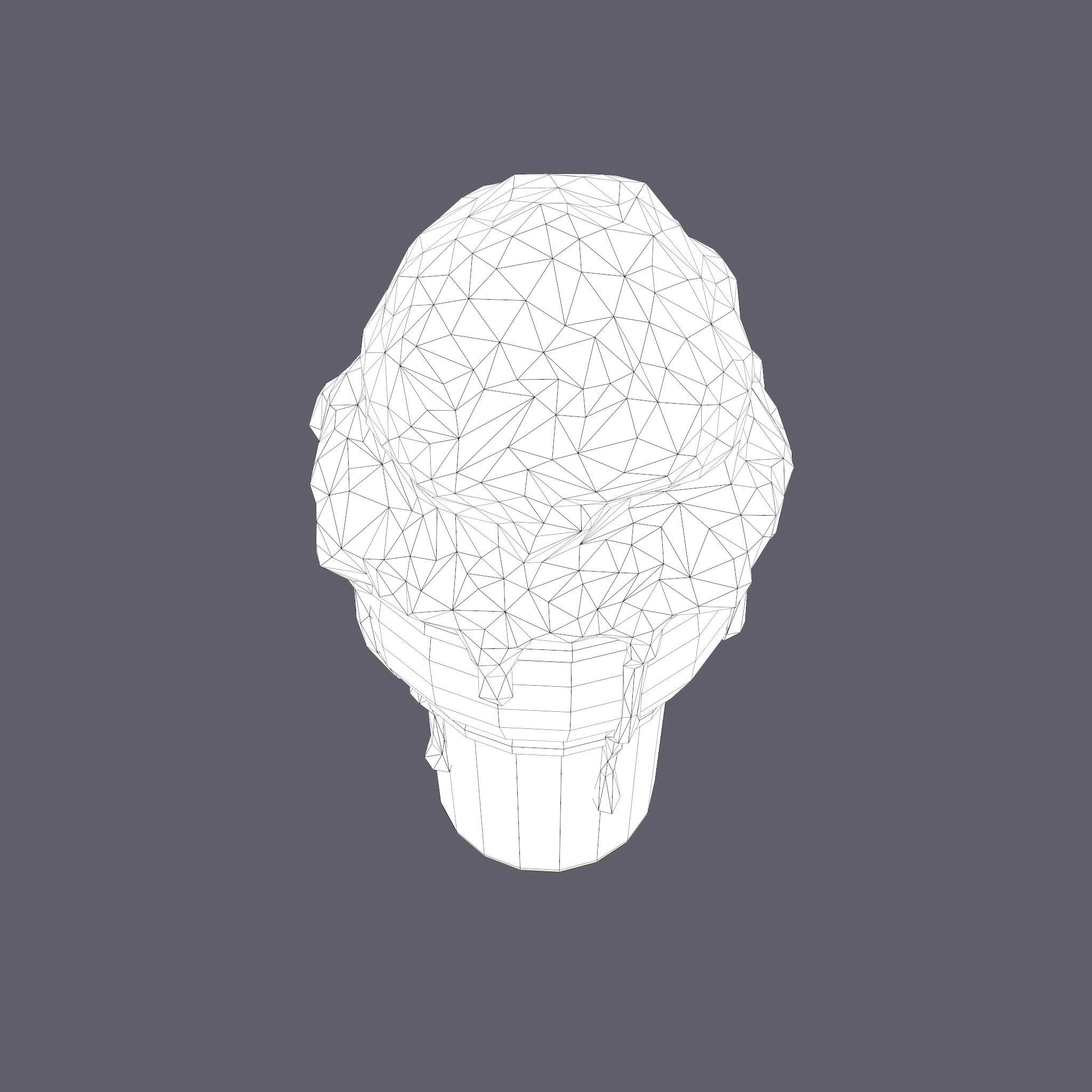 Ice Cream Cone Low-poly 3D model_48