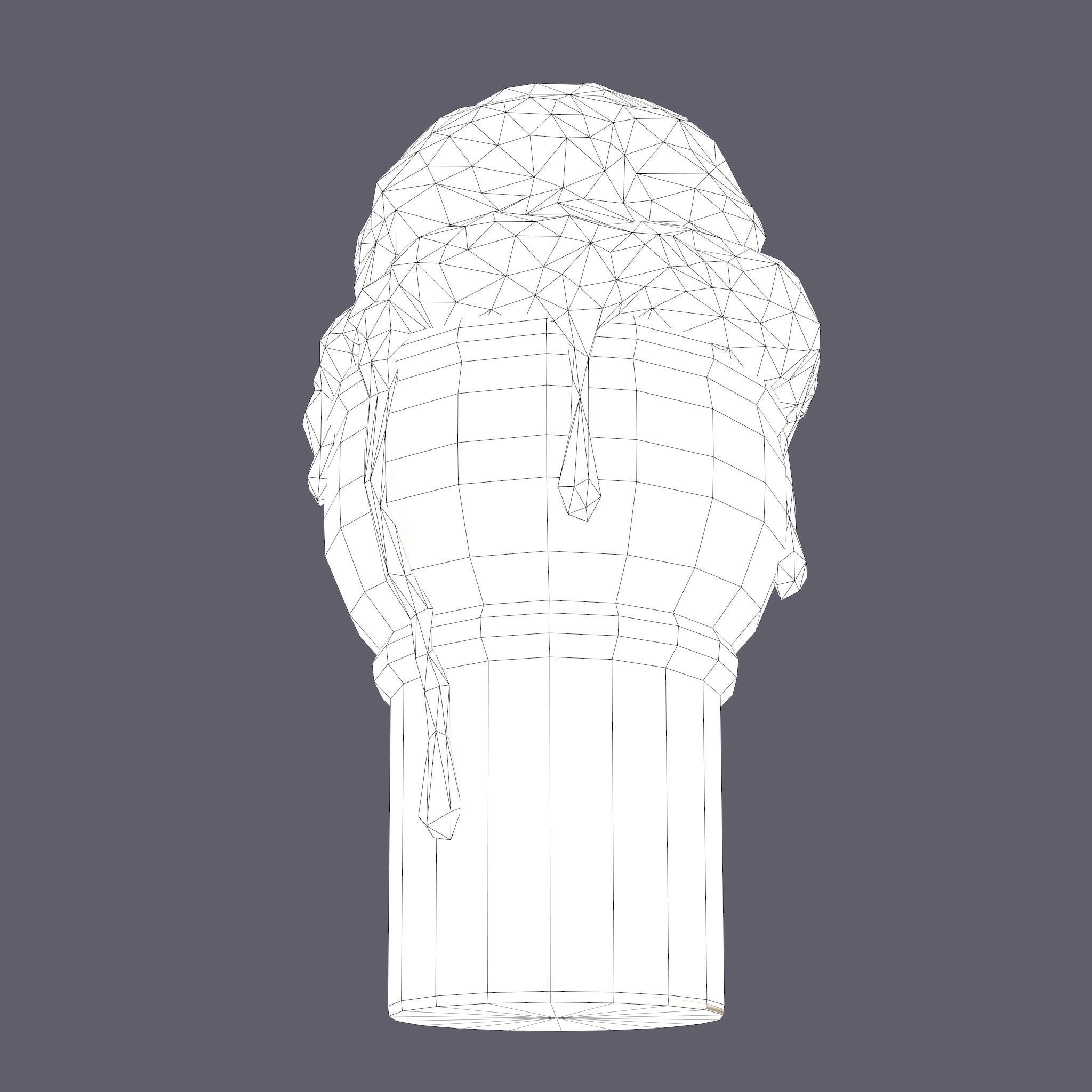 Ice Cream Cone Low-poly 3D model_53