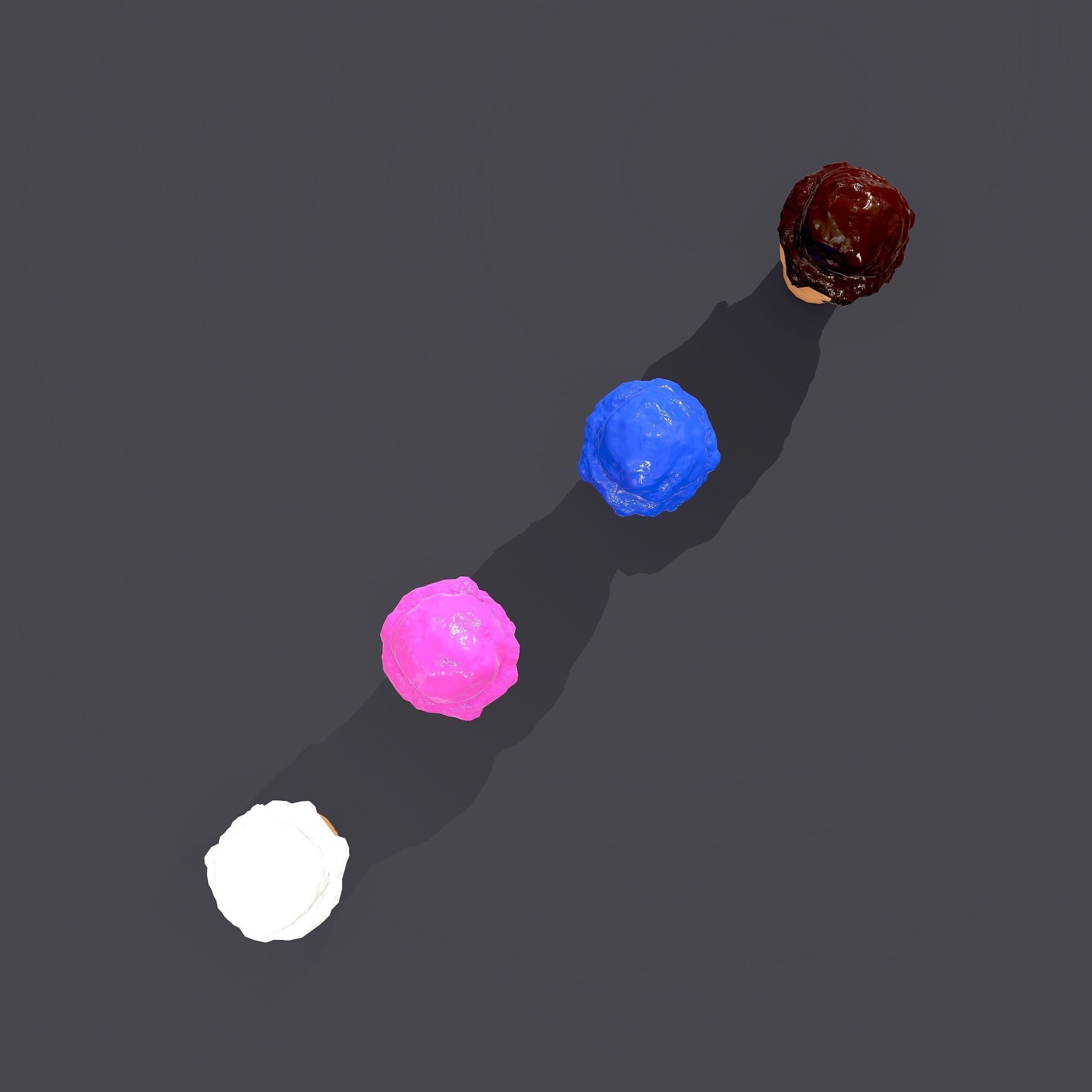 Ice Cream Cone Low-poly 3D model_11