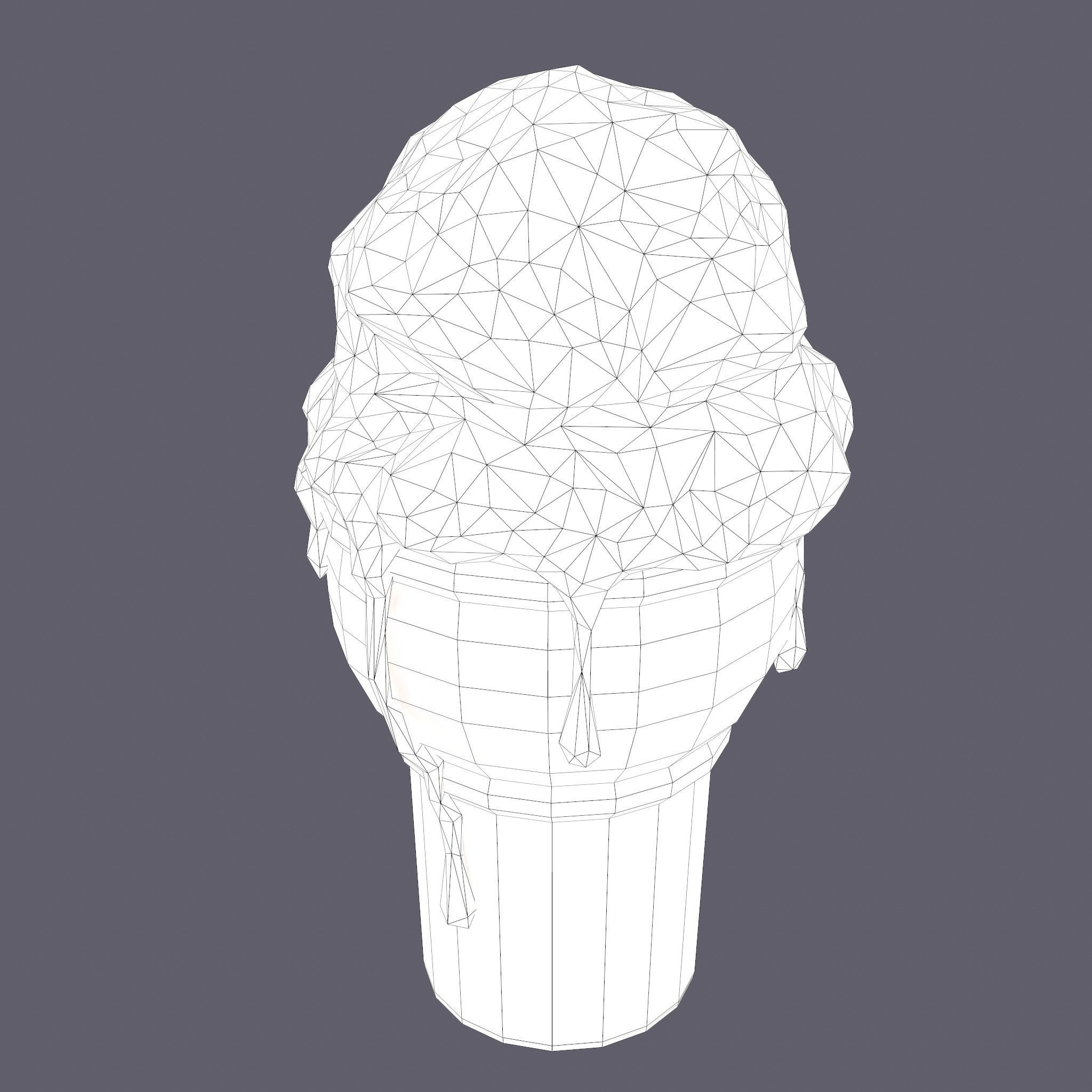 Ice Cream Cone Low-poly 3D model_54