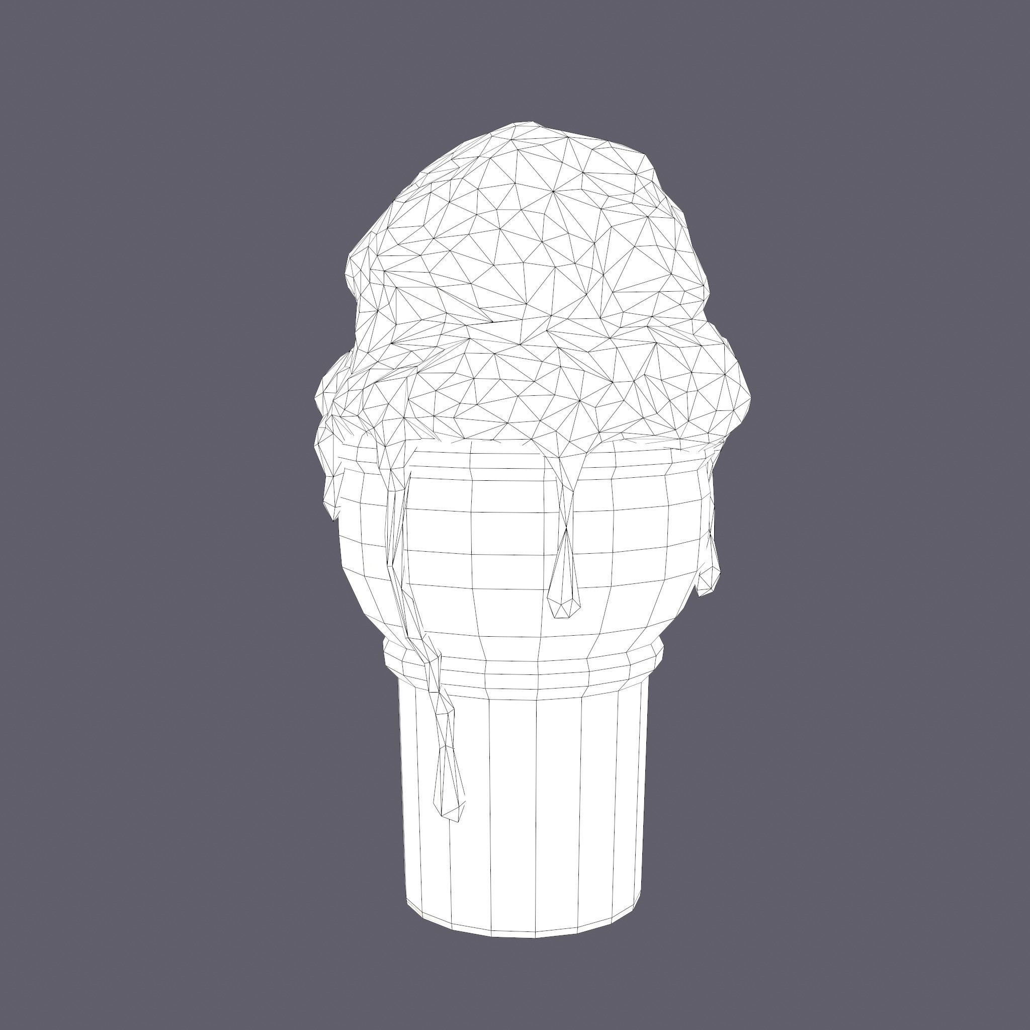Ice Cream Cone Low-poly 3D model_38