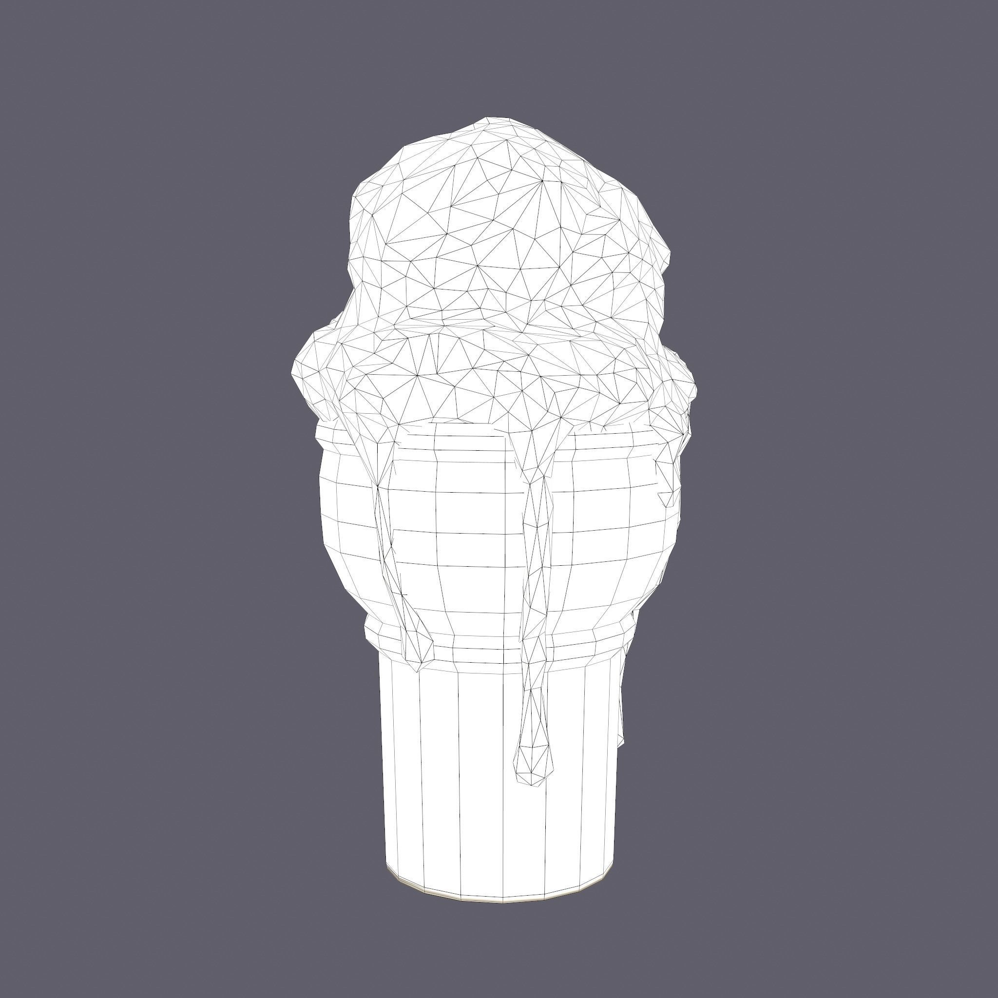 Ice Cream Cone Low-poly 3D model_39
