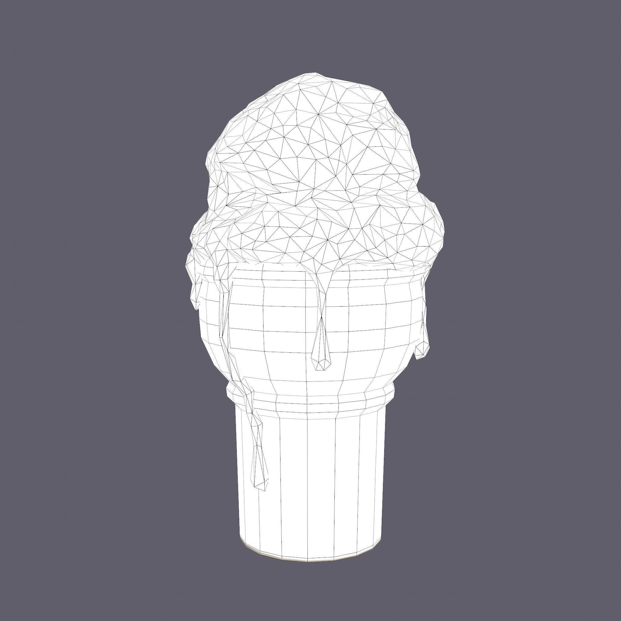 Ice Cream Cone Low-poly 3D model_45
