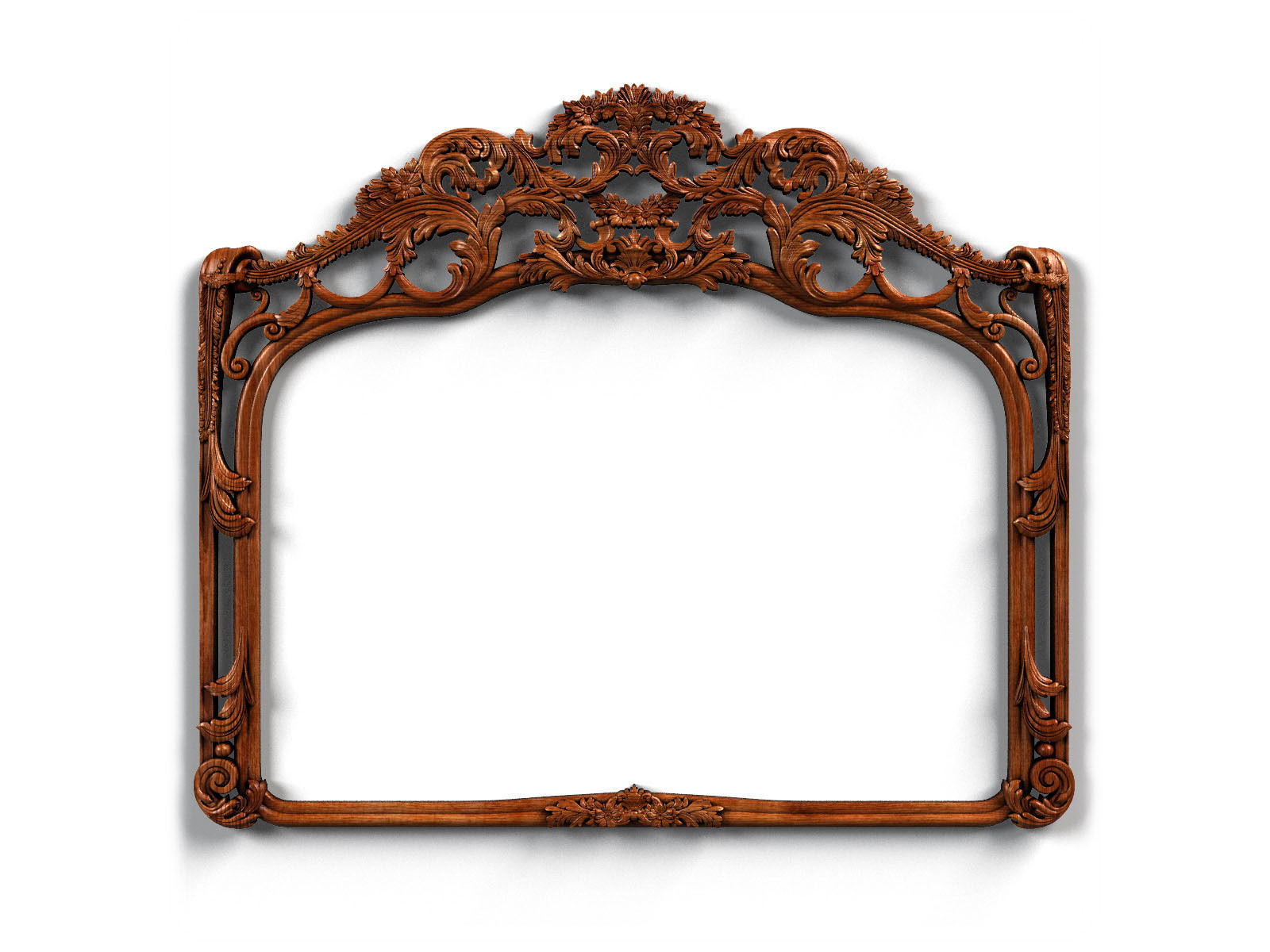 Frame0032 ornate wooden frame 3D model_1