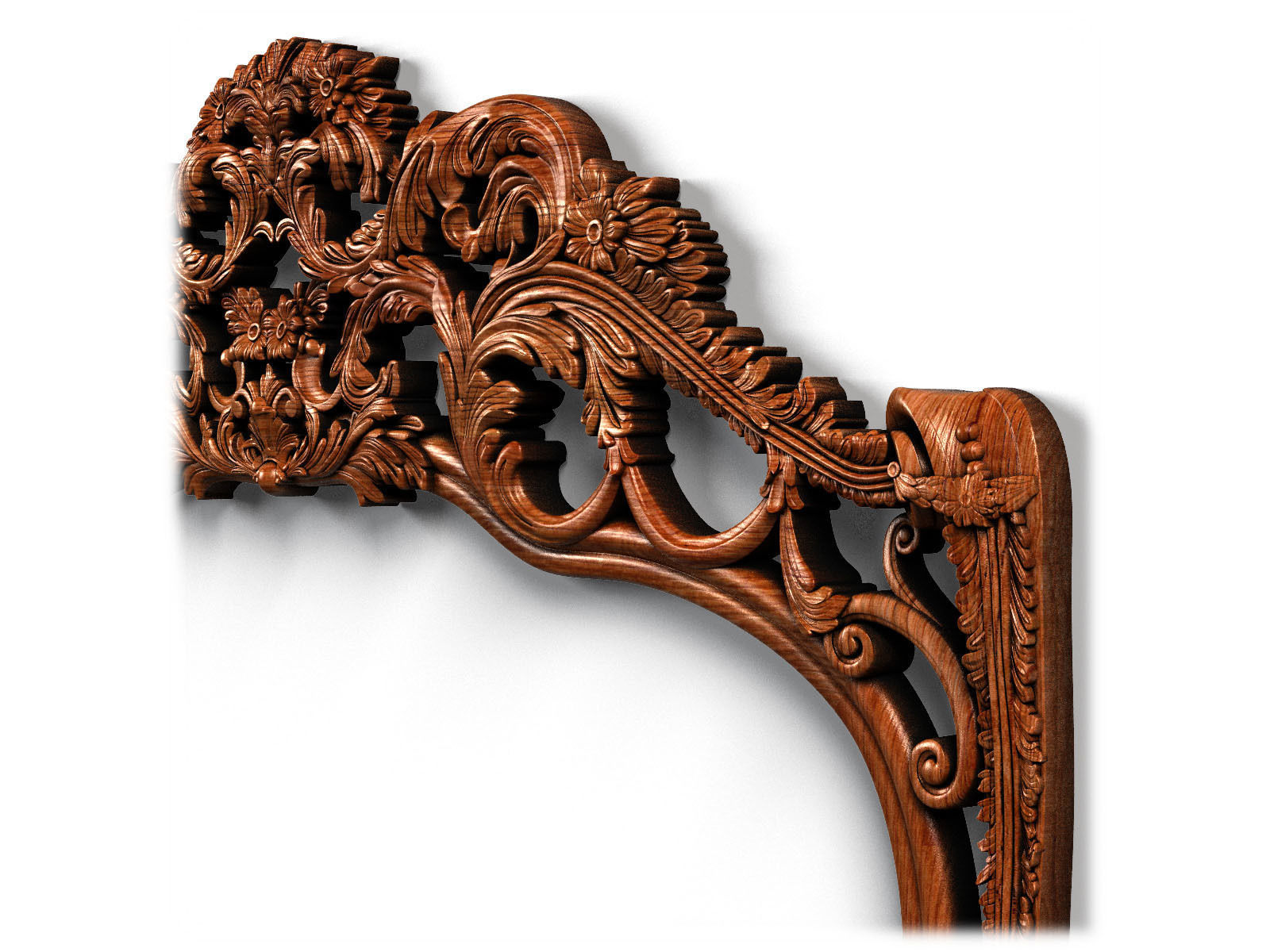 Frame0032 ornate wooden frame 3D model_6