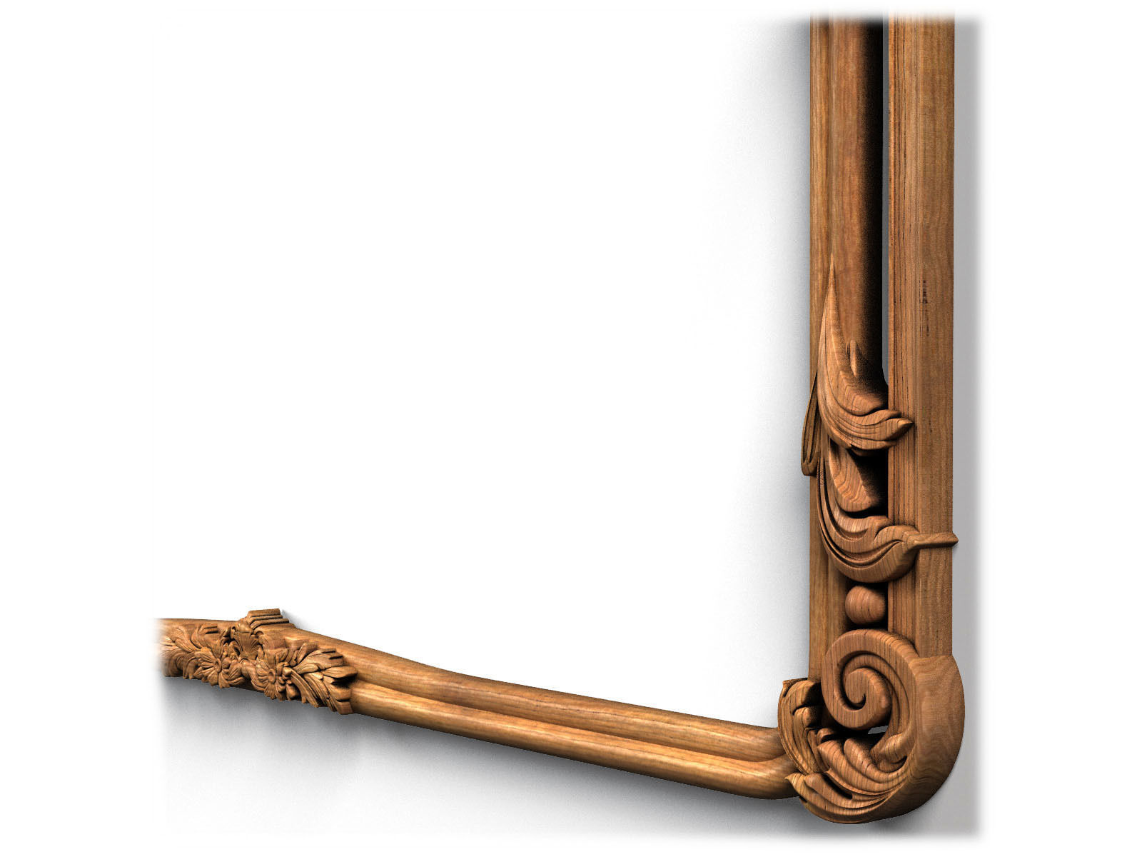 Frame0032 ornate wooden frame 3D model_13