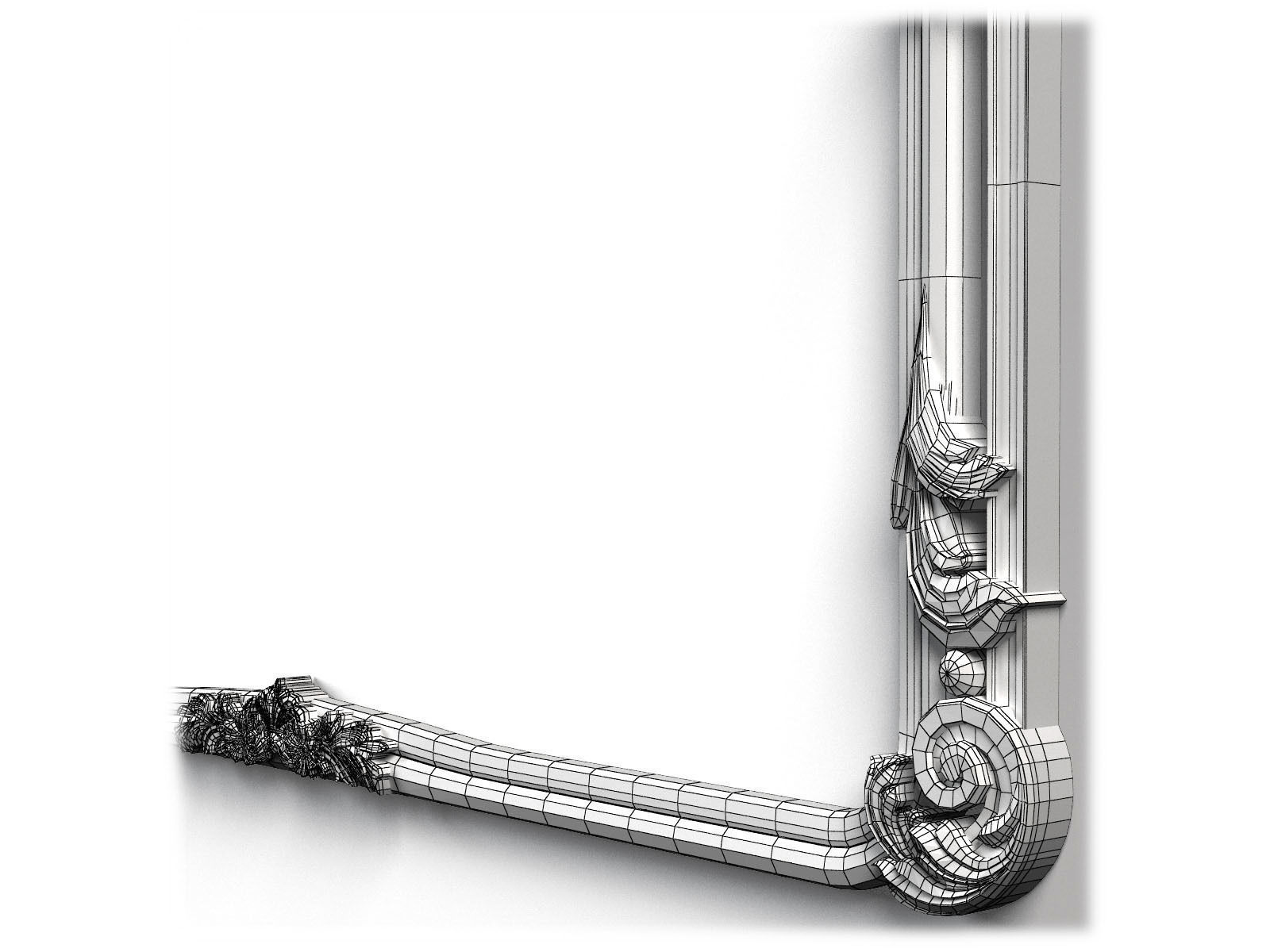 Frame0032 ornate wooden frame 3D model_14