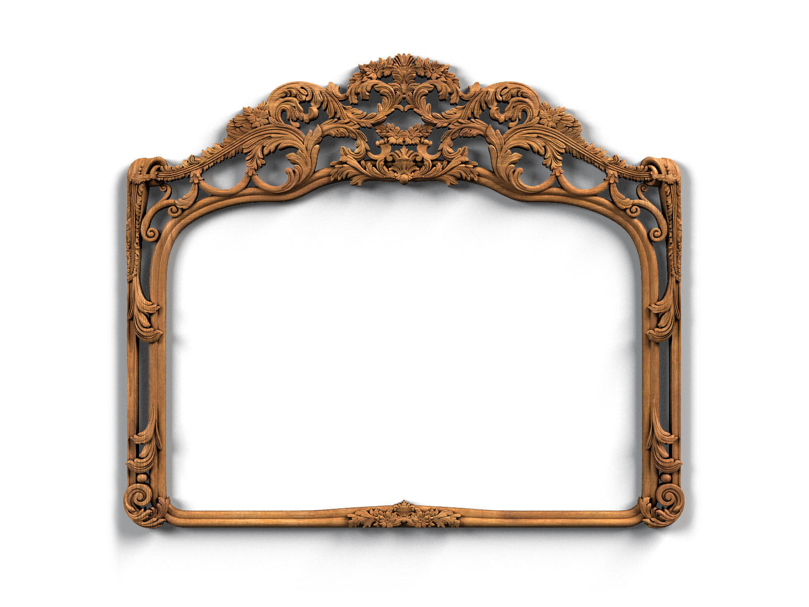 Frame0032 ornate wooden frame 3D model_2