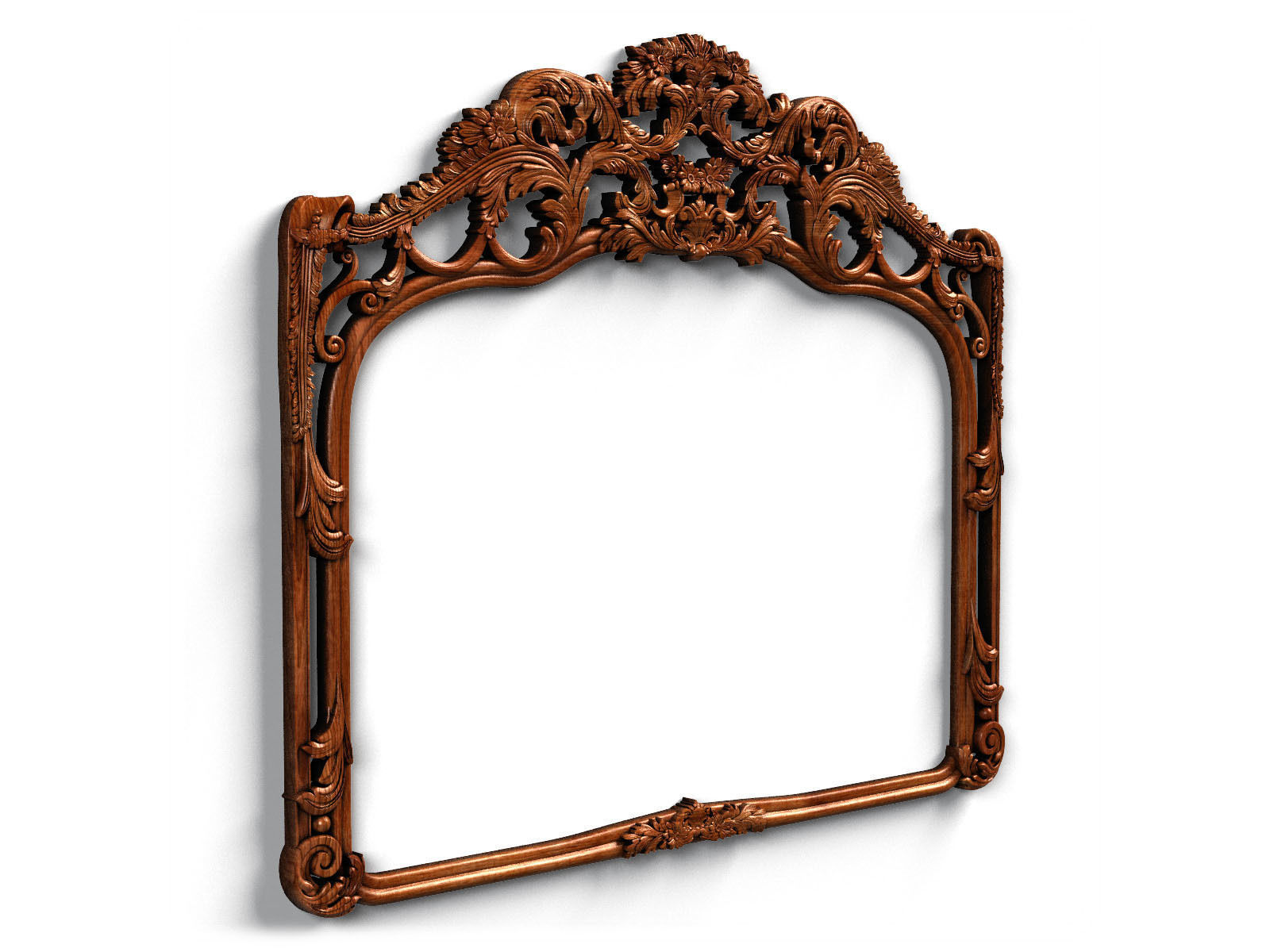 Frame0032 ornate wooden frame 3D model_4