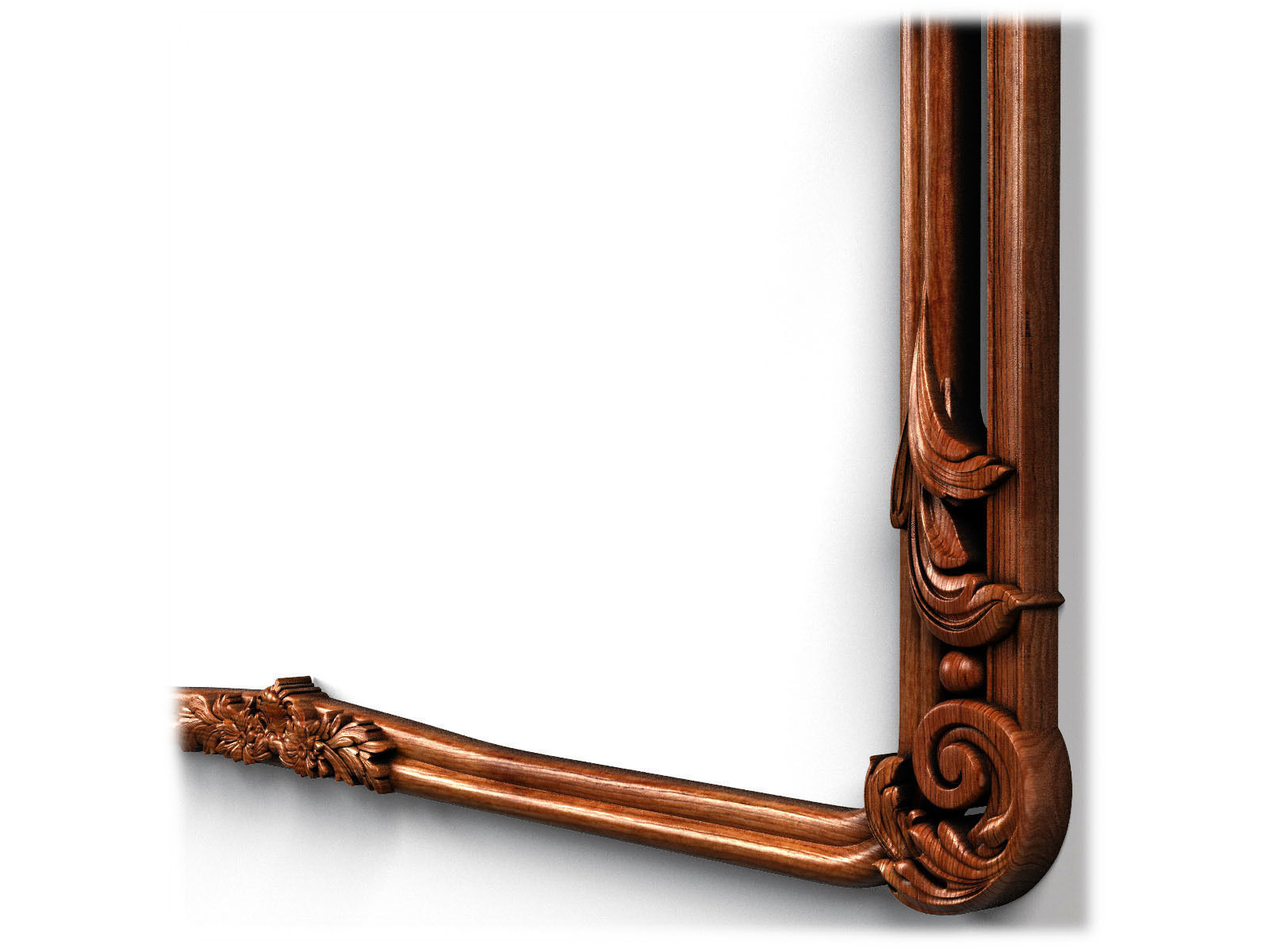 Frame0032 ornate wooden frame 3D model_12