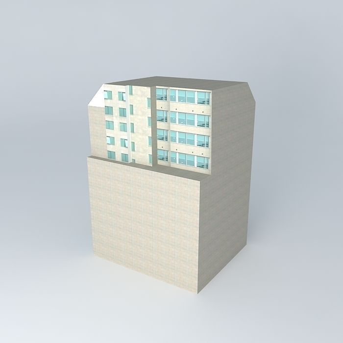 Comfort building Free 3D model_2