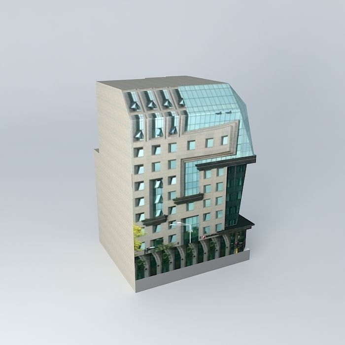 Comfort building Free 3D model_1