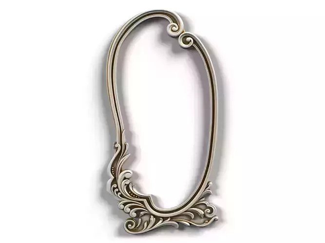 Frame0034 gold ornate frame 3D model