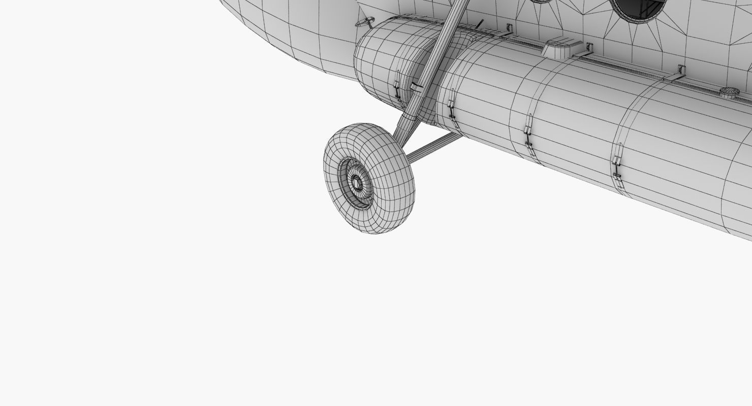 Mi-8MTV Russian Emercom Animated Low-poly 3D model_62