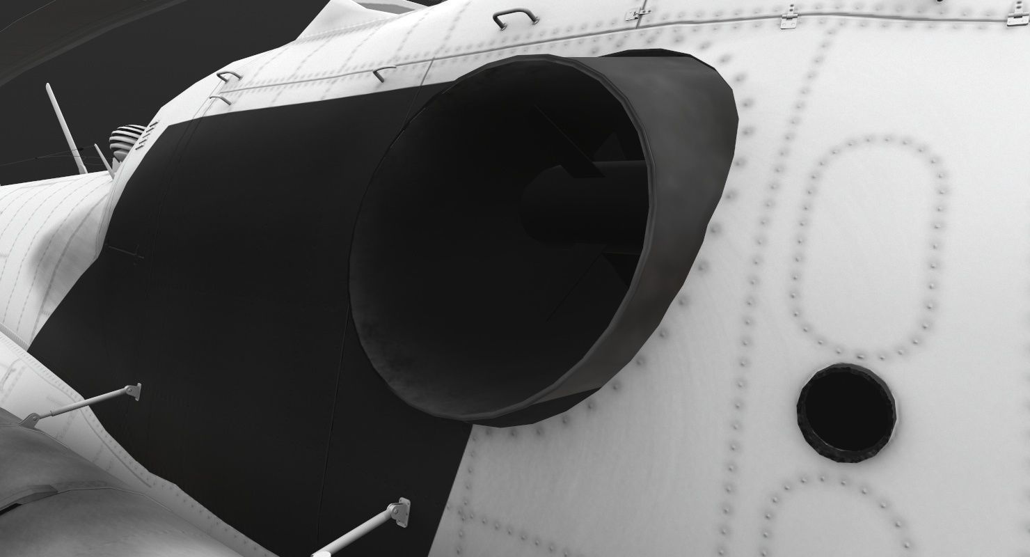 Mi-8MTV Russian Emercom Animated Low-poly 3D model_33