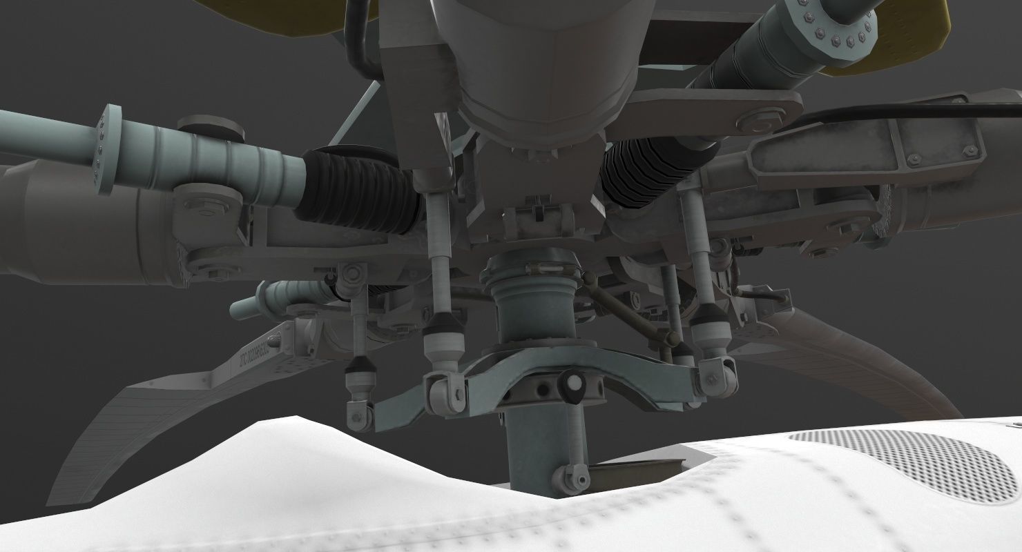 Mi-8MTV Russian Emercom Animated Low-poly 3D model_32