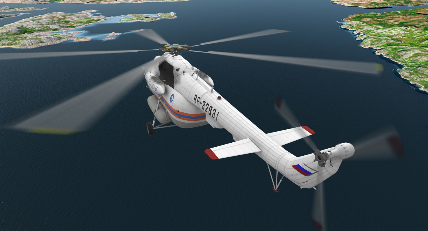 Mi-8MTV Russian Emercom Animated Low-poly 3D model_4