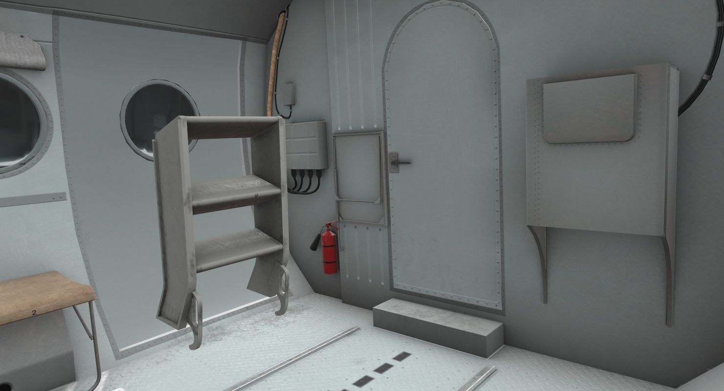 Mi-8MTV Russian Emercom Animated Low-poly 3D model_43