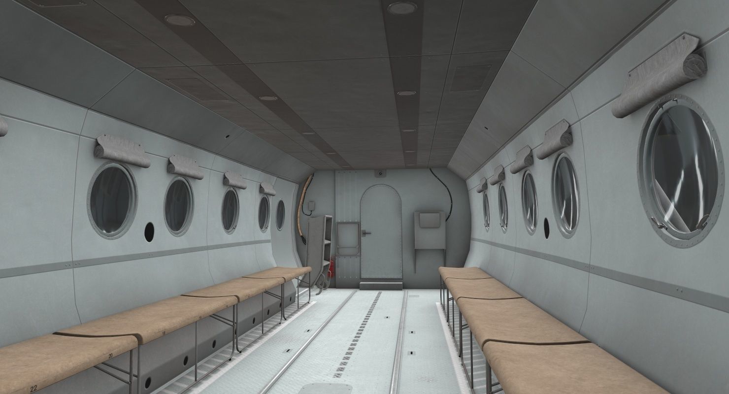 Mi-8MTV Russian Emercom Animated Low-poly 3D model_40