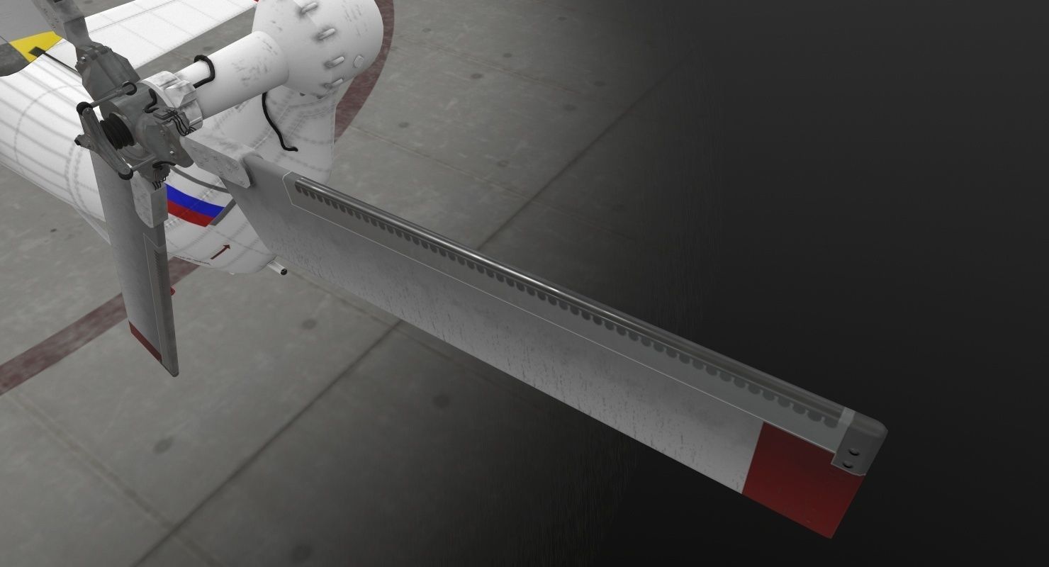 Mi-8MTV Russian Emercom Animated Low-poly 3D model_28