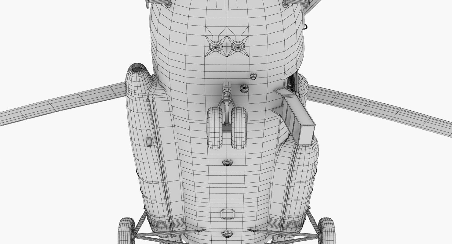 Mi-8MTV Russian Emercom Animated Low-poly 3D model_64
