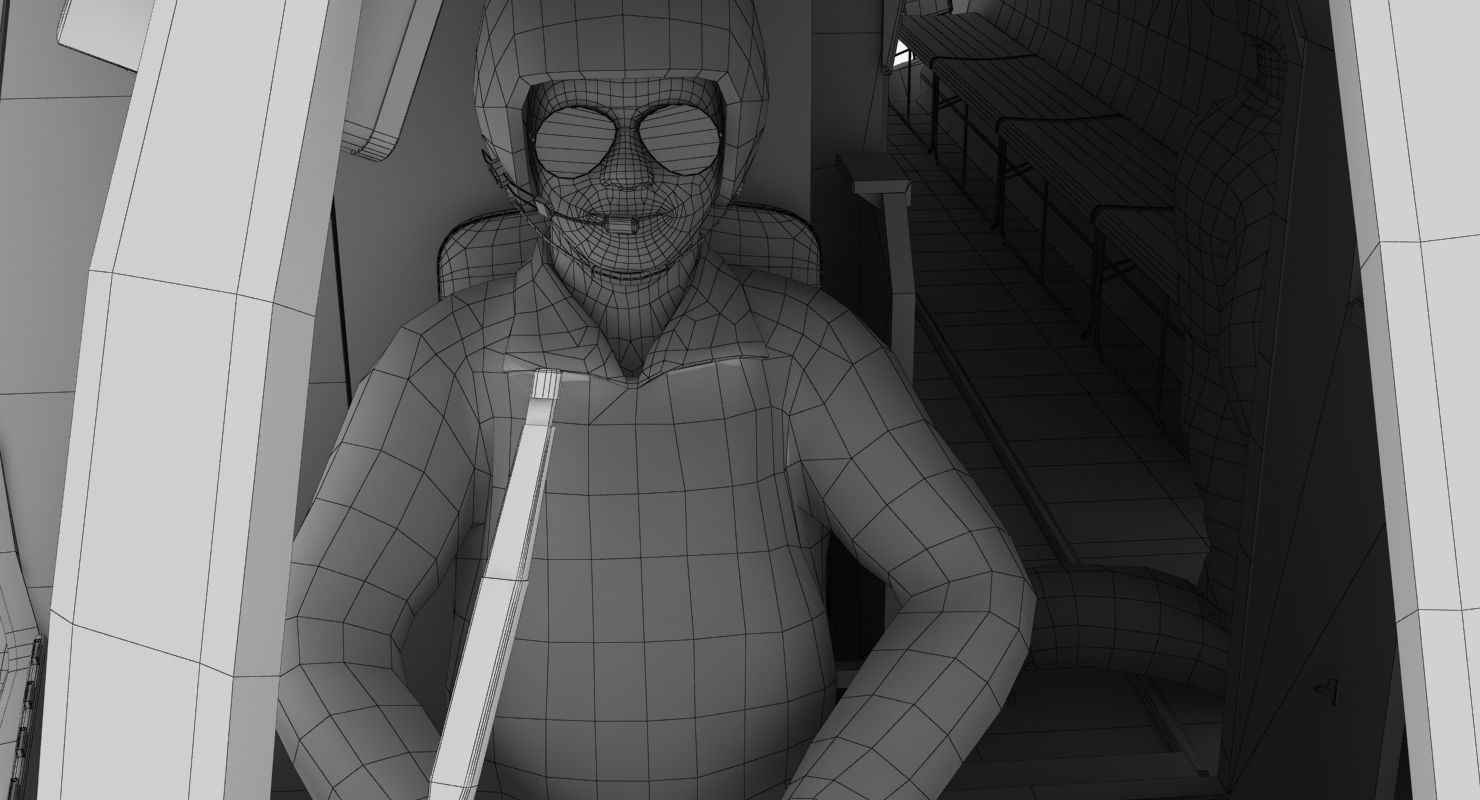 Mi-8MTV Russian Emercom Animated Low-poly 3D model_69