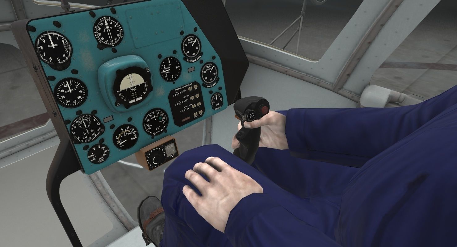 Mi-8MTV Russian Emercom Animated Low-poly 3D model_37