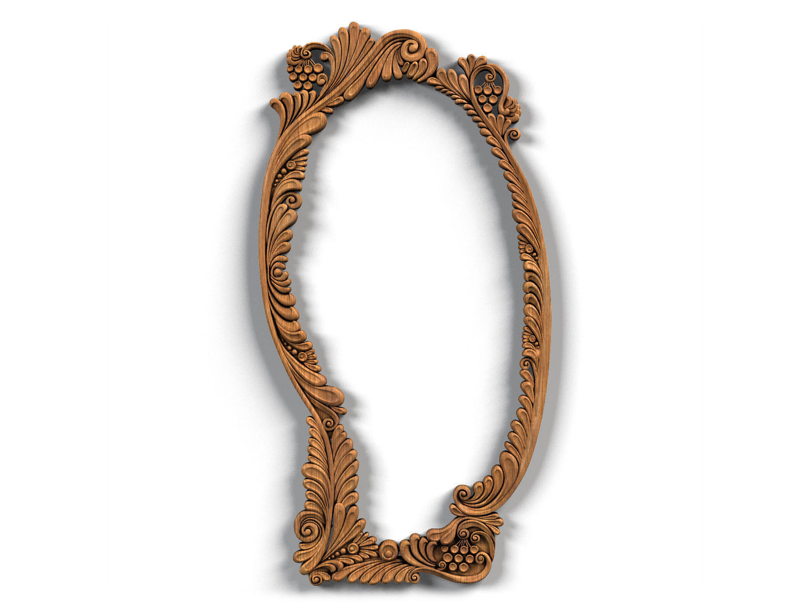 Frame0035 silver ornate frame 3D model_2