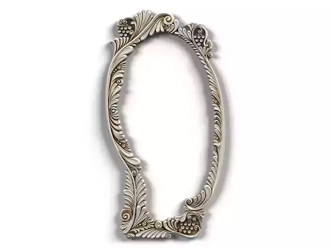 Frame0035 silver ornate frame