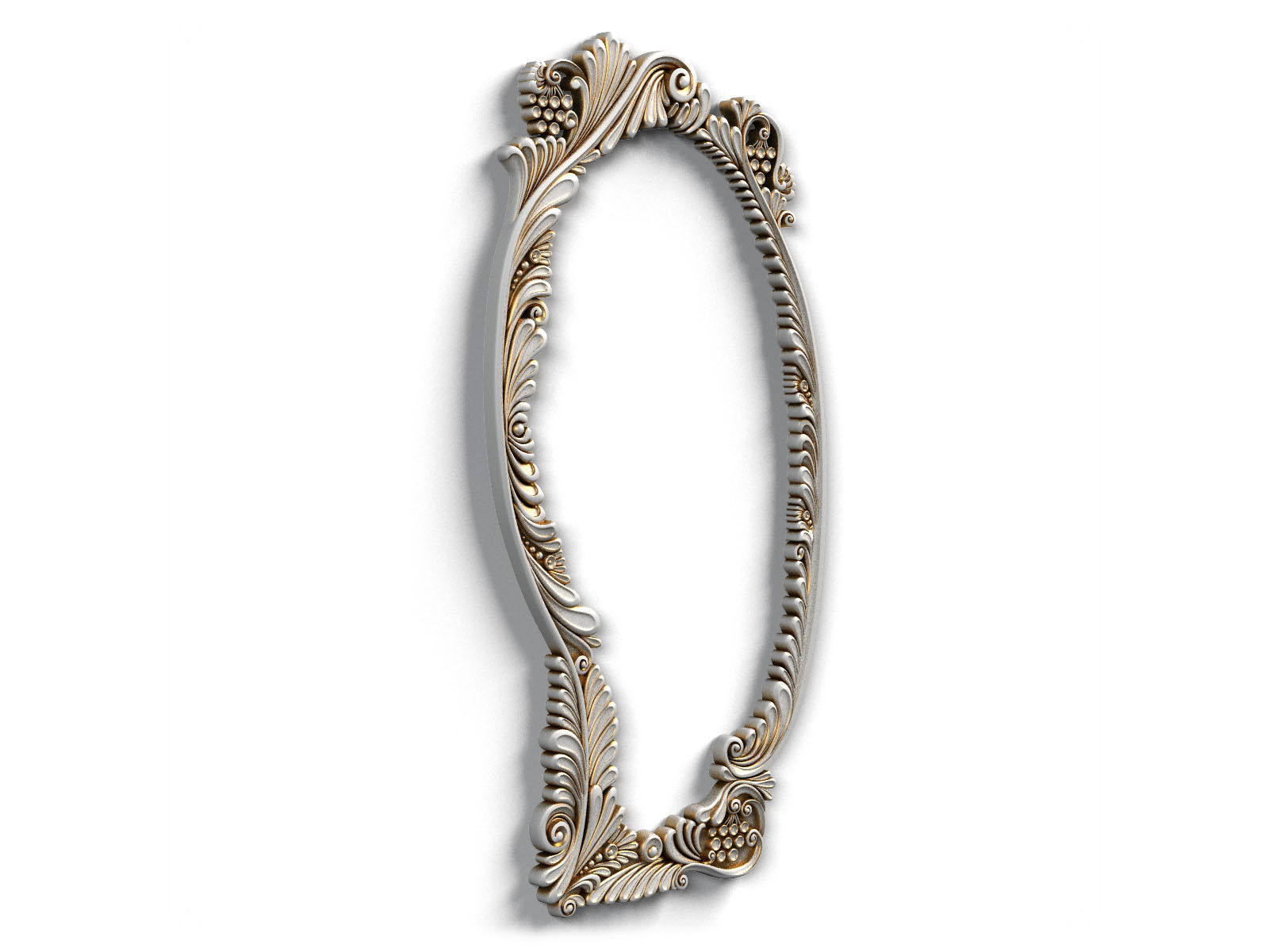 Frame0035 silver ornate frame 3D model_3