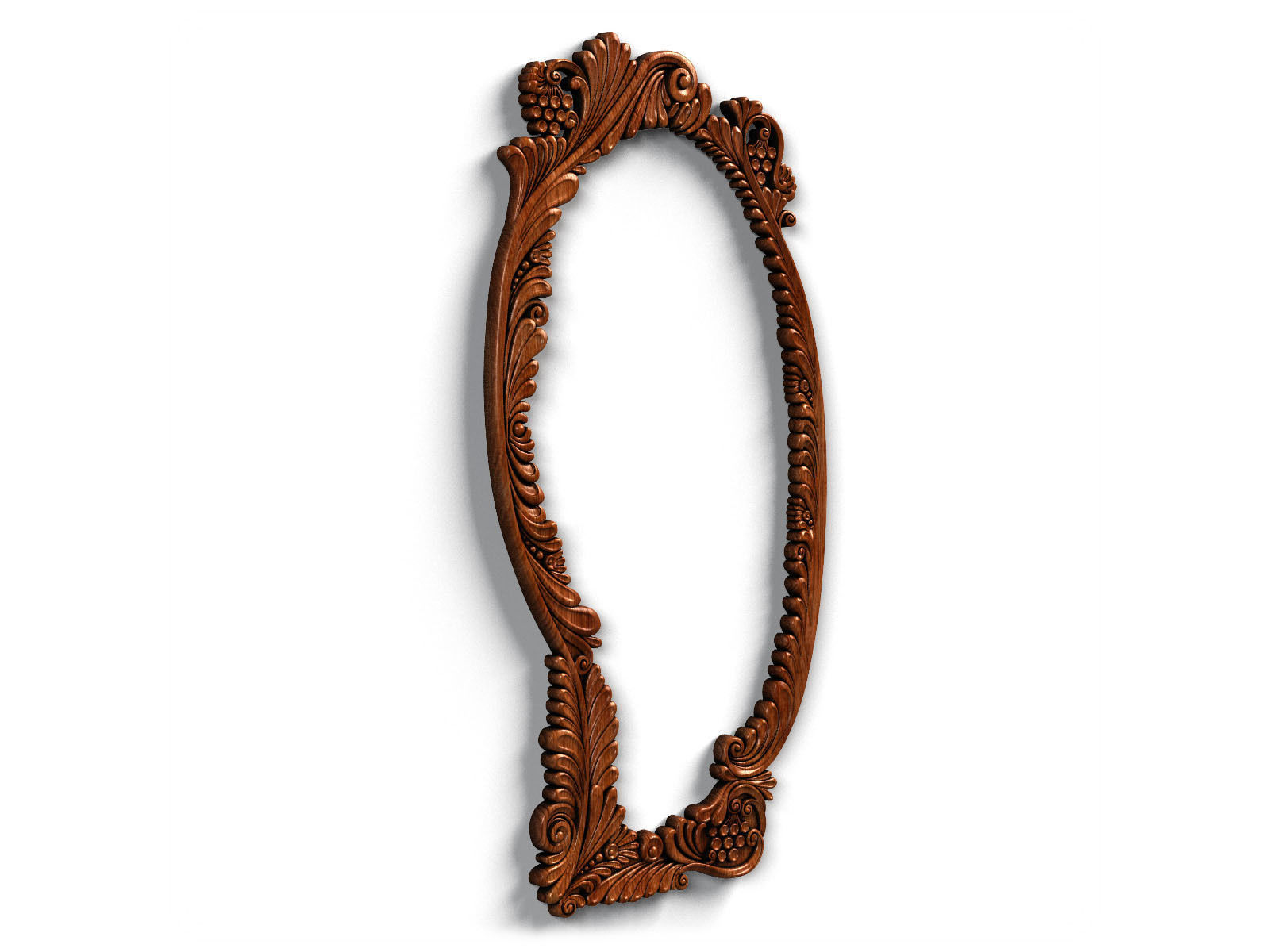 Frame0035 silver ornate frame 3D model_4