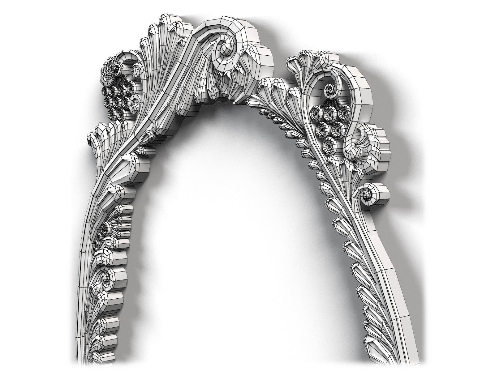 Frame0035 silver ornate frame 3D model_8