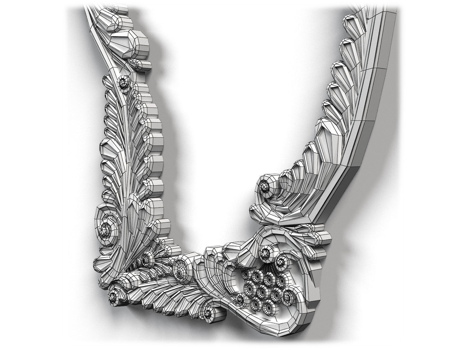 Frame0035 silver ornate frame 3D model_14