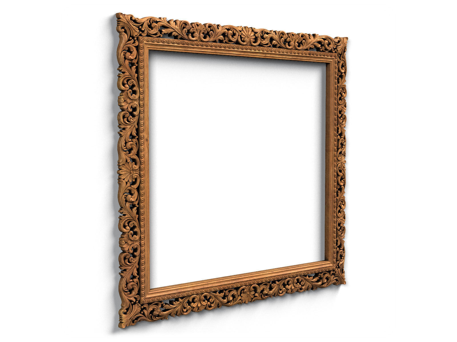 Frame0041 ornate wooden frame 3D model_5