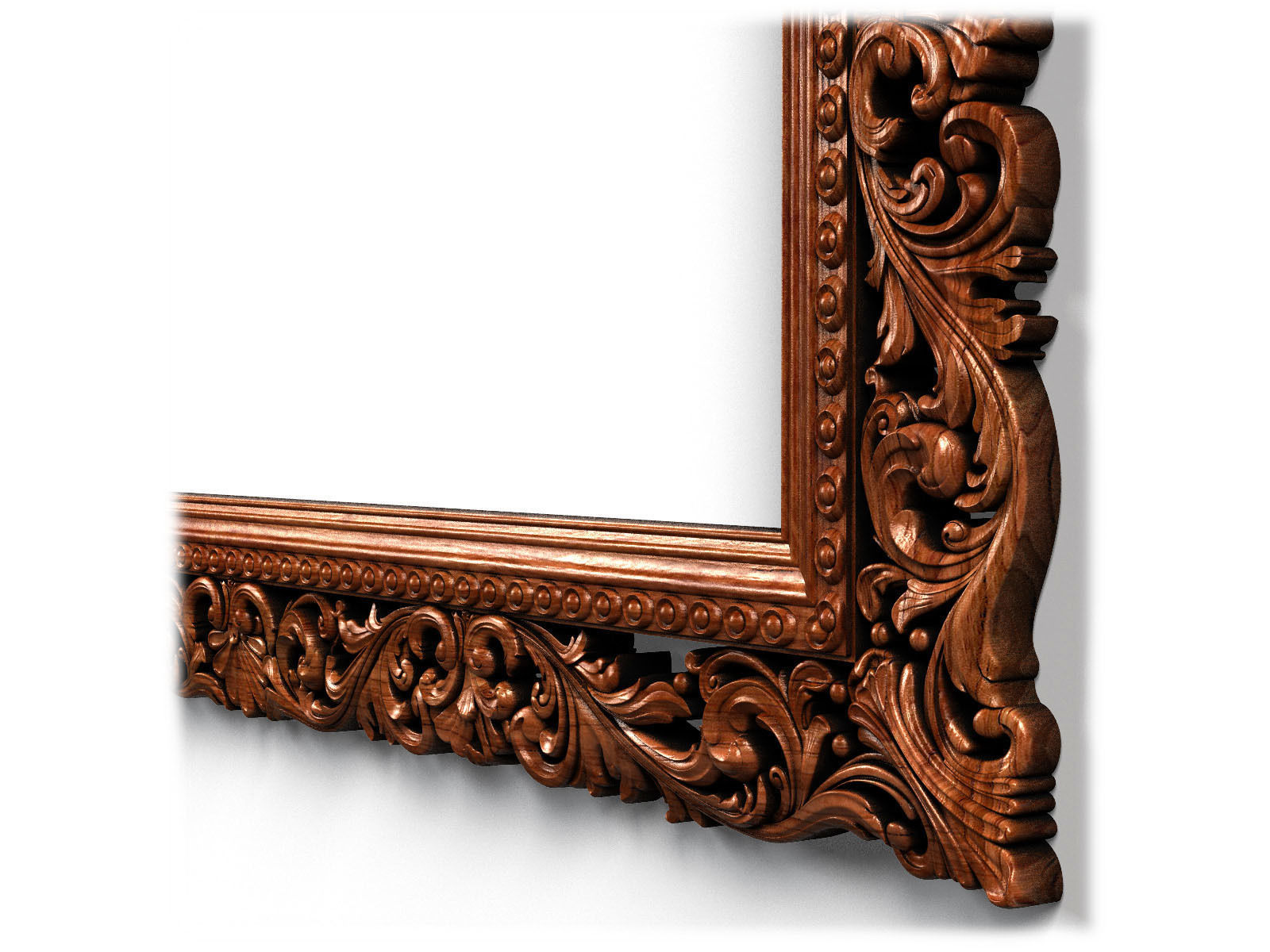 Frame0041 ornate wooden frame 3D model_12