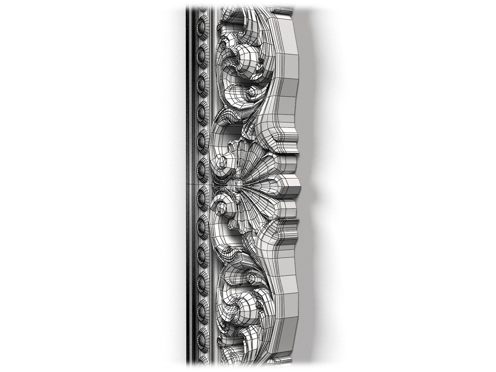 Frame0041 ornate wooden frame 3D model_11