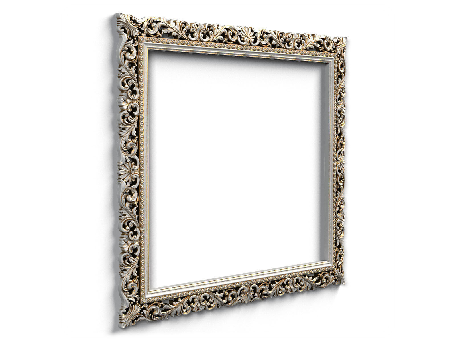 Frame0041 ornate wooden frame 3D model_3
